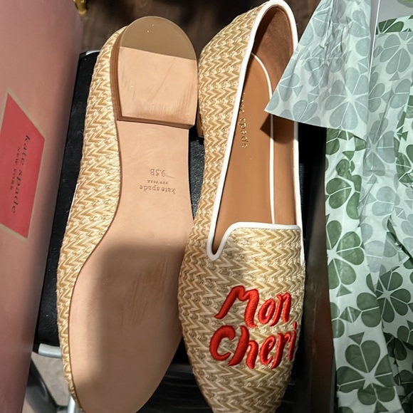 Kate Spade  Loafers  left says Mon Cheri right has 4, cherries - Picture 5 of 11
